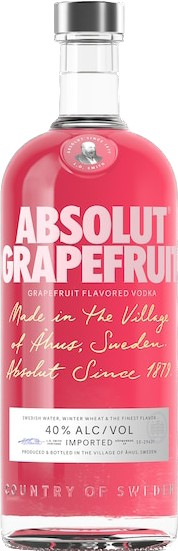 bottle of the grapefruit Absolut Vodka