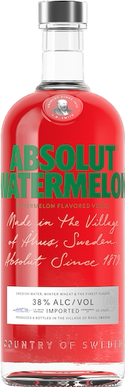 bottle of the watermelon Absolut Vodka