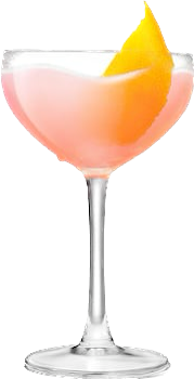 A glass of a drink named Cosmopolitan