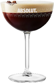 A glass of a drink named Espresso martini