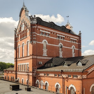 a picture of the absolut vodka building