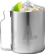 A glass of drink named Moscow Mule